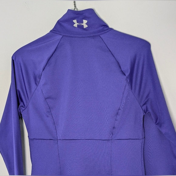 Under Armour Women's size Small Full Zip Jacket Purple Slim Fit Pockets Outdoor - Picture 4 of 11
